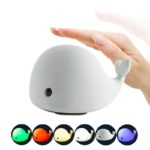 New Cute Dolphin USB Rechargeable Children Night Light Baby whale Multicolor LED Silicone Pat Lamp Touch Kawaii Light - Image 2