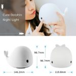New Cute Dolphin USB Rechargeable Children Night Light Baby whale Multicolor LED Silicone Pat Lamp Touch Kawaii Light - Image 5
