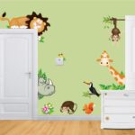 New DIY Cute Jungle Wild Animals Wall Art Decals Kids Bedroom Baby Nursery Stickers Decor
