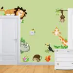 New DIY Cute Jungle Wild Animals Wall Art Decals Kids Bedroom Baby Nursery Stickers Decor