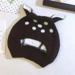 New Deer Knit Baby Bonnet with Ears Cartoon Winter Infant Baby Hat Plush Lining Kids Cap for 6-24 Months 1 PC - Image 3