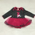 New Design Baby Dress 2016 Spring Long Sleeve Romper Dress Dot Patchwork Dress For Girls Vestidos Infantil Baby Clothing - Image 4