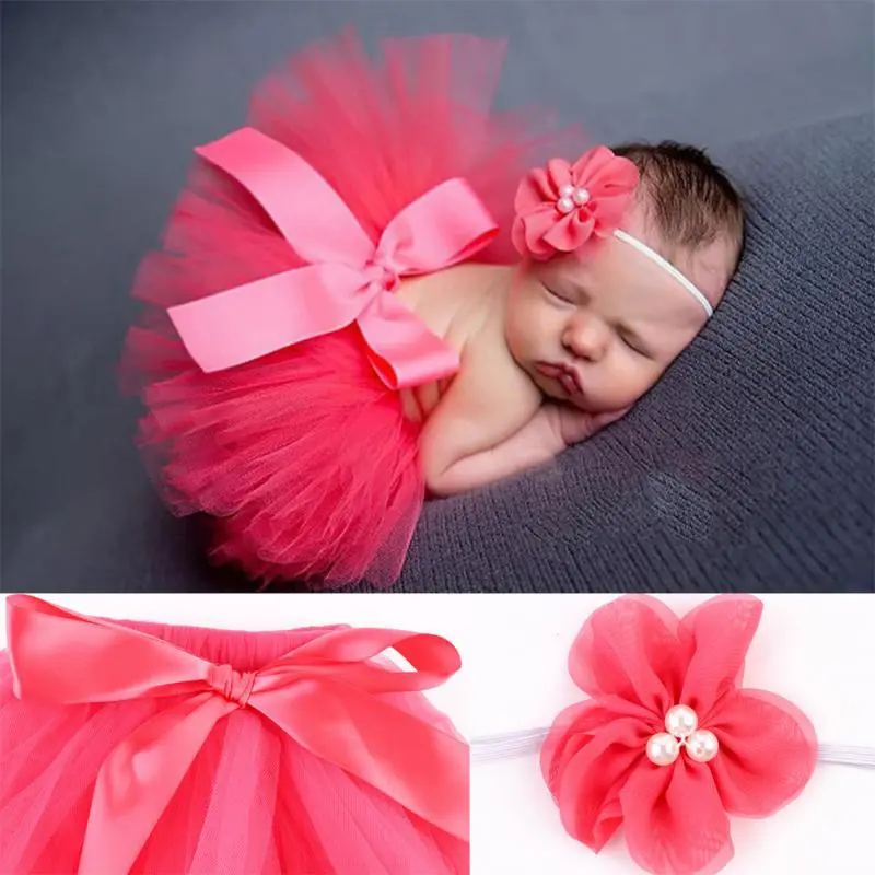 New Design Baby Girl Tulle Tutu Skirt Newborn Photography Props Bowknot Baby Tutu Skirt Gift For 0-6 Months - Image 4