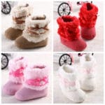 New Fashion Lovely Pink Bow Winter Super Warm Newborn Baby Kid Bebe Prewalker Shoes Princess Girl Crib Keep Warm Boots Booties - Image 2