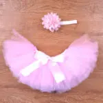 New Newborn Baby Girls Tutu Skirt Headband Set Chiffon Flower Hairband Infant Toddler Lace Band Photography Prop CX986441 - Image 2