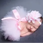 New Newborn Baby Girls Tutu Skirt Headband Set Chiffon Flower Hairband Infant Toddler Lace Band Photography Prop CX986441