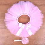 New Newborn Baby Girls Tutu Skirt Headband Set Chiffon Flower Hairband Infant Toddler Lace Band Photography Prop CX986441 - Image 4