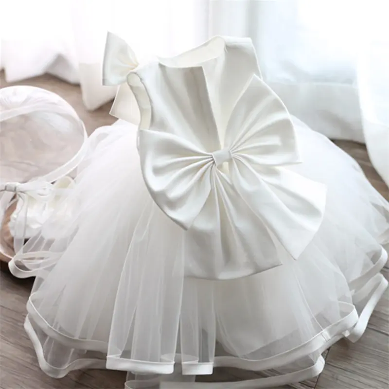 New Summer 2017 Newborn Baby Wedding Dress 1 Year Baby Girl Birthday Dress Princess Dress Toddler Christening Gown Age 0-2 Year - Image 3