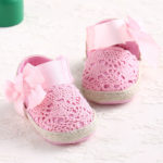 New Sweet Lovely Baby Girl Princess Big Bow Infant Toddler Mary Jane Ballet Dress First Walkers Shoes Crib Babe Footwear