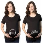 New Women's T-shirts Cartoon Maternity Top allaitement Funny Pregnancy T shirts Cotton T shirt pregnant Tee shirt clothes#J005 - Image 4