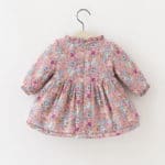 New Year Winter Newborn Baby Dresses Girls Floral Child Dress Thick Velvet Baby Dresses with Flower Bag Girls Dress Wholesale - Image 2