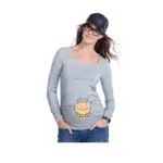 New baby peeking shirt funny maternity tops long sleeve pregnant shirts with baby peeking out peek-a-boo pregnancy tees top - Image 6