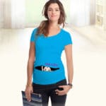 New maternity tops pregnancy funny maternity shirts with baby peeking out peek-a-boo maternity t-shirt baby peeking shirt - Image 5