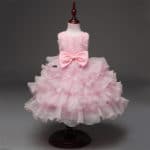 Newborn Baby 1 Year Birthday Floral Dress Big Bow Pattern Tulle Toddler Girl Christening Dress Infant Princess Party Dress Cloth - Image 2