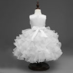 Newborn Baby 1 Year Birthday Floral Dress Big Bow Pattern Tulle Toddler Girl Christening Dress Infant Princess Party Dress Cloth - Image 4