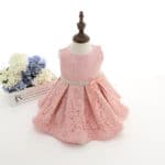 Newborn Baby Girl Dresses with Cap Super Back Bow Diamand Belt Baby Christening Gowns 1 year birthday dress vestido infantil - Image 2