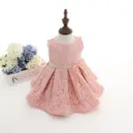 Newborn Baby Girl Dresses with Cap Super Back Bow Diamand Belt Baby Christening Gowns 1 year birthday dress vestido infantil - Image 2