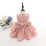 Newborn Baby Girl Dresses with Cap Super Back Bow Diamand Belt Baby Christening Gowns 1 year birthday dress vestido infantil - Image 3