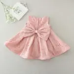 Newborn Baby Girl Dresses with Cap Super Back Bow Diamand Belt Baby Christening Gowns 1 year birthday dress vestido infantil - Image 5