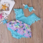 Newborn Baby Girls Dress Diaper Cover +Headband baby Dresses Printing Littel Baby Clothing 0-24M - Image 2