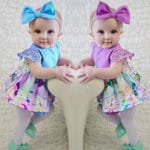 Newborn Baby Girls Dress Diaper Cover +Headband baby Dresses Printing Littel Baby Clothing 0-24M