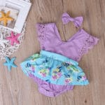 Newborn Baby Girls Dress Diaper Cover +Headband baby Dresses Printing Littel Baby Clothing 0-24M - Image 3