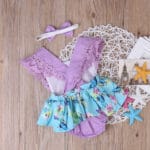 Newborn Baby Girls Dress Diaper Cover +Headband baby Dresses Printing Littel Baby Clothing 0-24M - Image 5