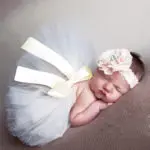 Newborn Baby Tutu Skirt Photography Props Peacock Handmade Crochet Beanie Beaded Cap Ball Gown - Image 6