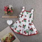 Newborn Infant Kids Baby Girls Romper Dress Bodysuit Tutu Dress Clothes Outfits Girls Strawberry Strap Dress 0-24M - Image 4
