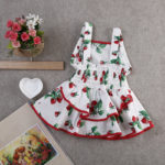 Newborn Infant Kids Baby Girls Romper Dress Bodysuit Tutu Dress Clothes Outfits Girls Strawberry Strap Dress 0-24M - Image 5