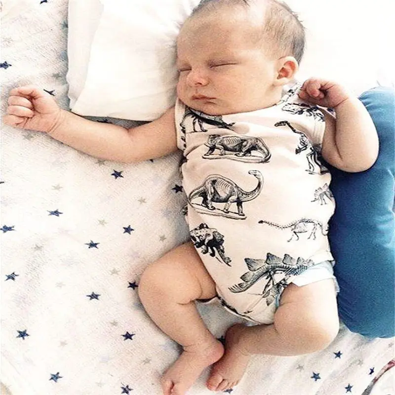 Newborn Jumpsuit Toddler Baby Boys Girls Dinosaur Bodysuit One-pieces Outfits Set 0-24M - Image 3