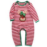 Newborn Kids Rompers Long Sleeve Striped Pajamas Sleepwear Romper Cotton Clothing Christmas Baby Boys Girls Children Clothes