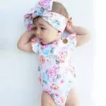 Newborn Toddler Infant Baby Girl Outfit Sets Polka Printing Bow Baby Girls Bodysuit+Hairband Summer 2017 Kids Girls Outfits suit