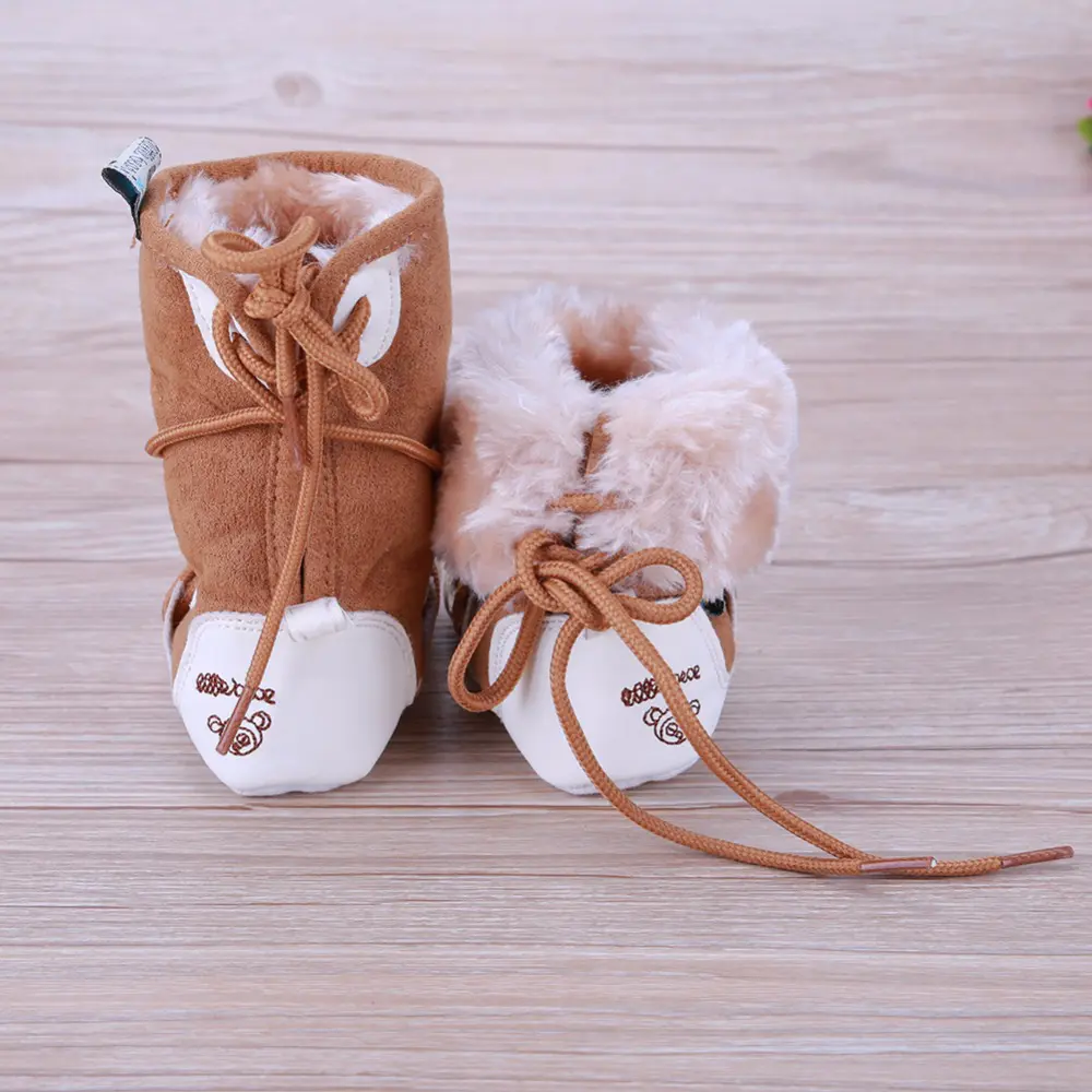 Newborn Winter Prewalkers Baby Snow Boots Shoes Soft Crib Toddler Infant Winter Warm Fleece Booties First Walkers Baby Shoes - Image 4