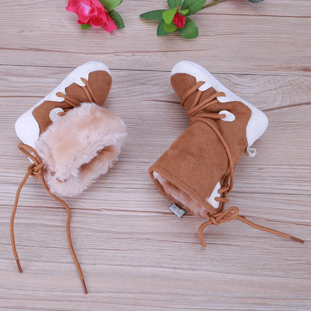 Newborn Winter Prewalkers Baby Snow Boots Shoes Soft Crib Toddler Infant Winter Warm Fleece Booties First Walkers Baby Shoes - Image 5
