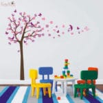 Nursery Tree Wall Decals - Tree Decal With Birds and Butterflies Wall Sticker Home Decor Baby Bedroom Wall Art Mural Decoration - Image 3