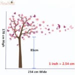 Nursery Tree Wall Decals - Tree Decal With Birds and Butterflies Wall Sticker Home Decor Baby Bedroom Wall Art Mural Decoration - Image 4