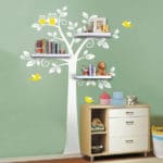 Nursery Wall Art Decals Tree Owl Baby and Mother Wall Sticker Removable Shelves for Kids Bedroom Home Decor Shelf Not Included - Image 3