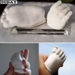 OCDAY 3D Plaster Handprints Footprints DIY Baby Hand and Foot Casting Mini Kit Keepsake Gifts Molding Clone Powder For Memory - Image 3