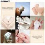 OCDAY 3D Plaster Handprints Footprints DIY Baby Hand and Foot Casting Mini Kit Keepsake Gifts Molding Clone Powder For Memory - Image 5