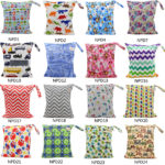 OhBabyKa Baby Diaper Bags Printed Double Zippered Wet/Dry Bag Waterproof Wet Cloth Diaper Backpack Reusable Diaper Cover WetBag - Image 2