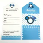 Party Elephant Invitation Cards Mickey Minnie Theme Party for Kids Birthday Party Supplies Baby Shower Paper Party Favors - Image 4