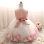 Petal Hem Baptism Newborn Wedding Girls Formal wear Summer 2017 Princess Birthday Party Dress girl clothes infant kids dresses - Image 2