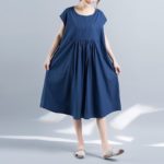 Plus Size Maternity Clothing 2017 Summer Loose Blue Maternity Dresses Pregnancy Clothing Maternity Clothes For Pregnant Women - Image 2