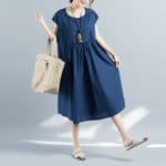 Plus Size Maternity Clothing 2017 Summer Loose Blue Maternity Dresses Pregnancy Clothing Maternity Clothes For Pregnant Women - Image 3