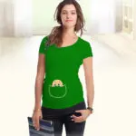 Plus Size New Design Funny and Cute "baby peeking out" Short sleeve Casual Maternity Shirt Pregnancy Clothes for Pregnant Women - Image 2
