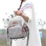 Portable Fashion 5 Colors Handbags For Moms,Multifunction Backpack Diaper Bag,Large Capacity Cartoon Baby Nappy Organizer Bags - Image 5
