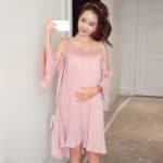 Pregnant Women Pleated Chiffon Dress Spaghetti Strap Off Shoulder 2017 Summer Pregnancy Clothes Cute Maternity Dresses Plus Size - Image 4
