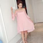 Pregnant Women Pleated Chiffon Dress Spaghetti Strap Off Shoulder 2017 Summer Pregnancy Clothes Cute Maternity Dresses Plus Size - Image 6