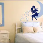 Princess Girl Bedroom Wall Decal Lovely Fairy On Moon heart Wall Stickers For Kids Room Baby Nursery Wall Art Mural Vinilos A531 - Image 3